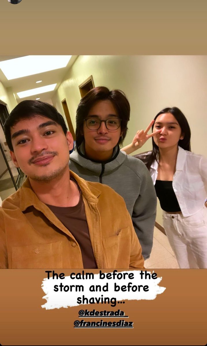 Vance larena's IG story with KD and Francine 🥰🥰

@kdestrada_ @francinecarreld