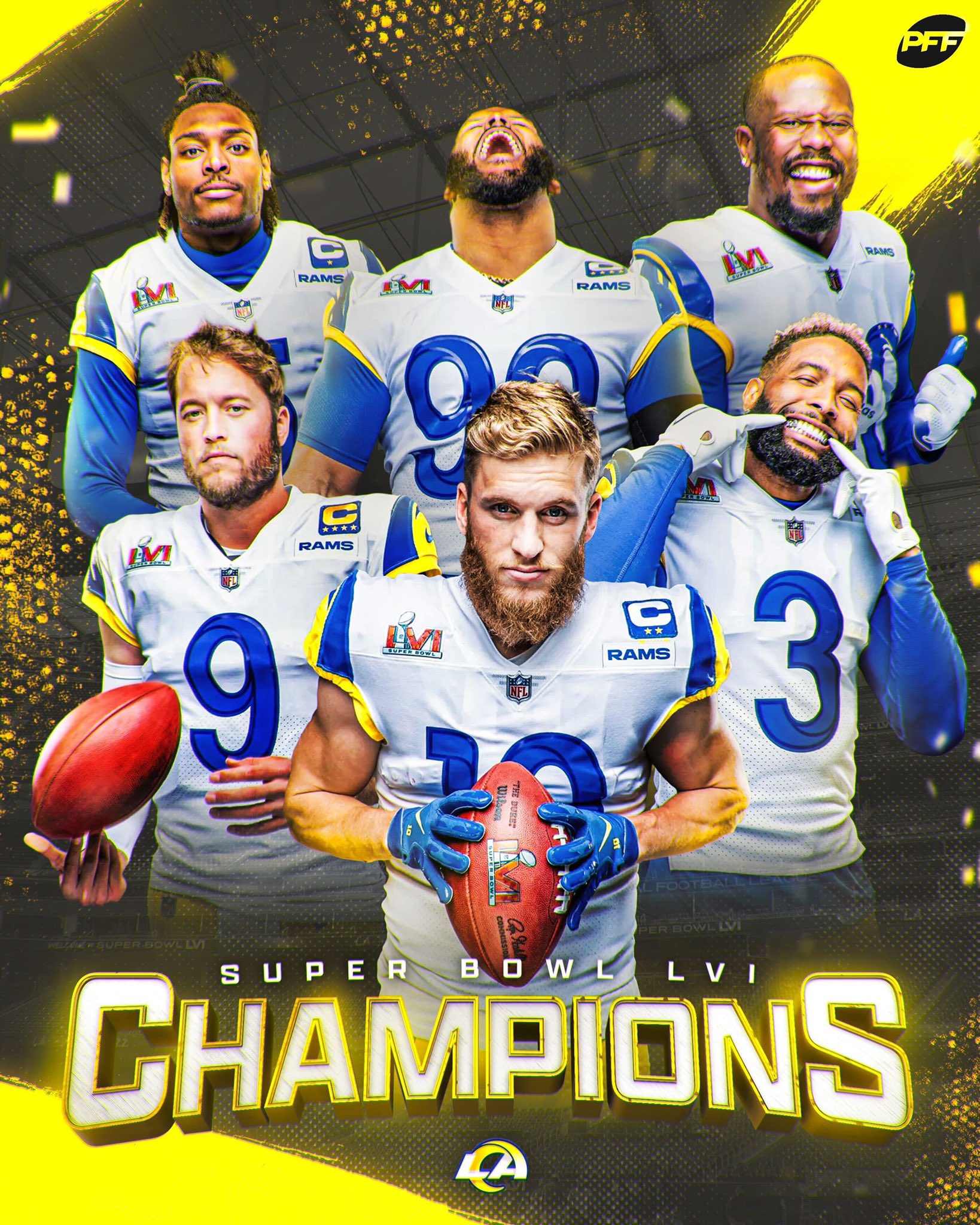 PFF on X: 'THE LA RAMS ARE SUPER BOWL CHAMPIONS