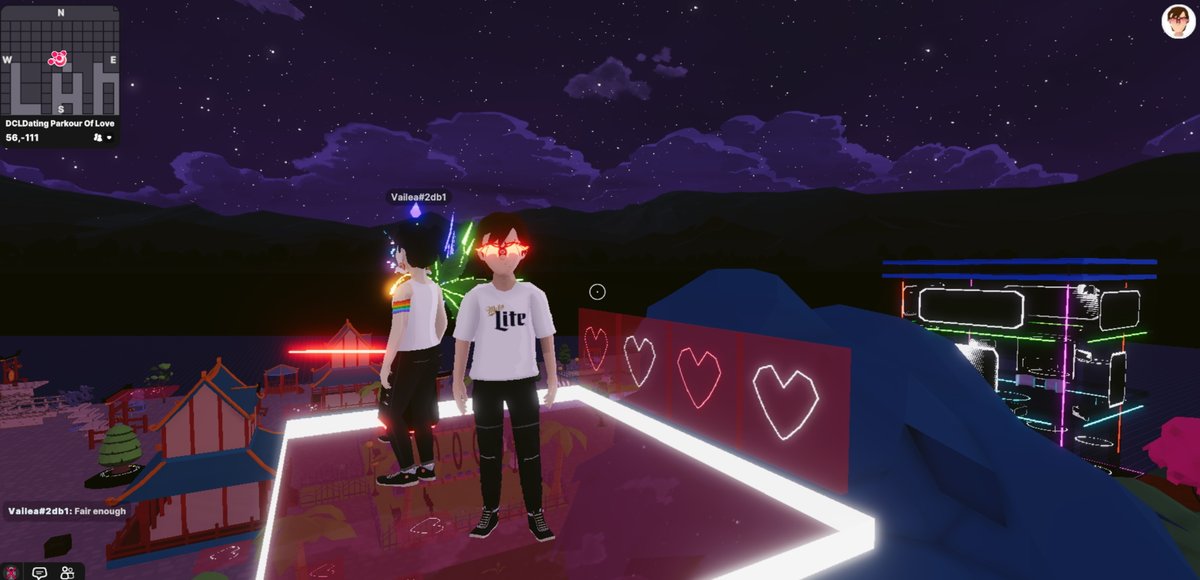 Made it to the top at DCL Dating Lovefest 2022 in #Decentraland 
<a href="/DCLDating/">Decentraland Dating</a> 
<a href="/DecentralWear/">Decentraland Wearables</a> 
0x64C004cC7aB01E7Fea8c9E798053151A5473BCf8
