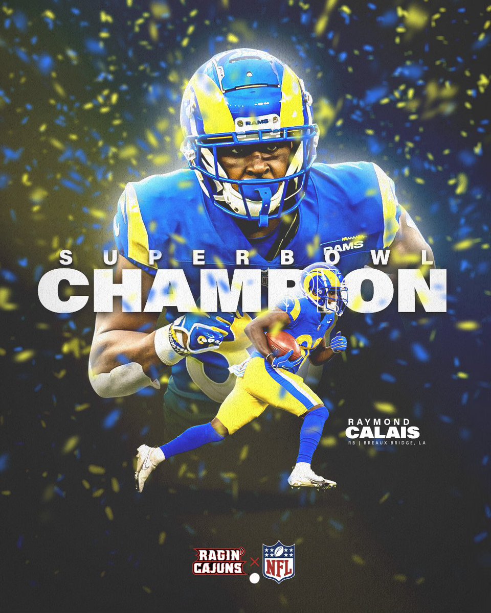 RaginCajunsFB's tweet image. 🏆 CHAMPION! 🏆 

Congratulations, @king_calais! 

#cULture | @RamsNFL