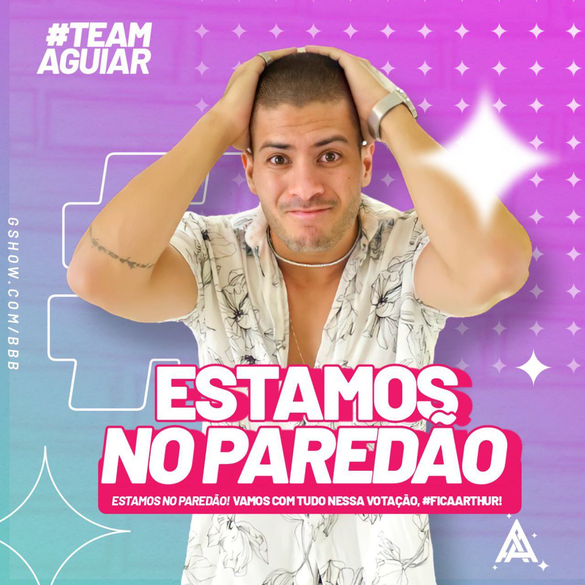 Aguiarthur's tweet photo. É OFICIAL! Arthur está direto no paredão e sem chance de bate e volta, mas como o mesmo disse, ele está jogando com vocês! VAMOS TIME ✨ #FicaArthur https://t.co/xU06vzTKoC