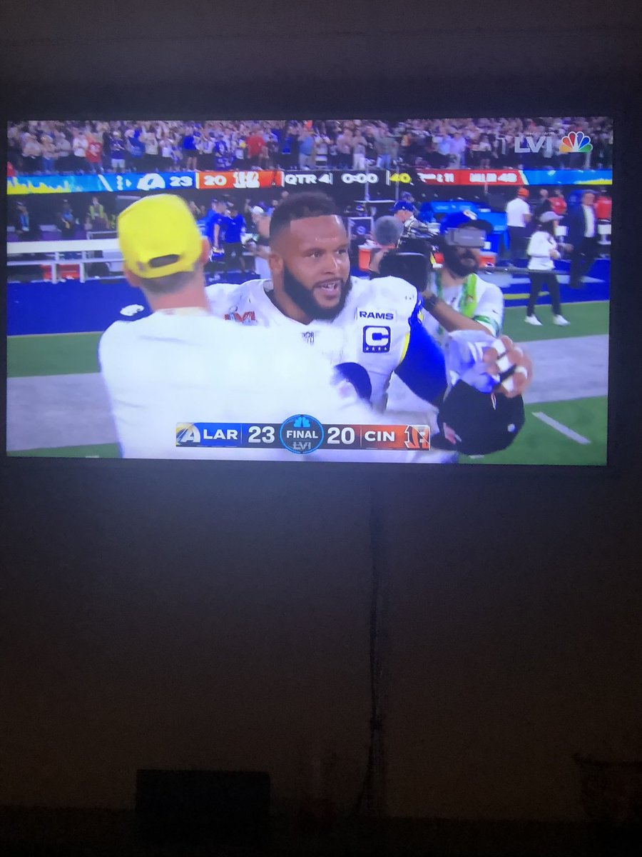 LETS GO RAMS i’m a steelers fan but happy Aaron Donald got the ring #LARams #ramshouse #SuperBowl #nfl