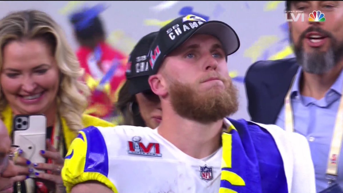 NFLonCBS's tweet photo. Cooper Kupp just completed one of the best seasons in NFL history: 

Super Bowl MVP 
Offensive Player of the Year 
Receiving Triple Crown 
First-Team All-Pro https://t.co/I2HYgieYk2