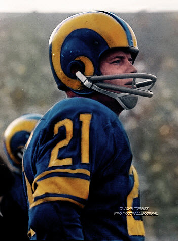 SamStrasner's tweet photo. As the @RamsNFL and their fans celebrate a Super Bowl win tonight, a fun fact: their all-time leader in career interceptions is @ArkansasTech alumnus Eddie Meador, who played for the Wonder Boys from 1955-58 and for the Rams from 1959-70. @ATU_Athletics @ATUFOOTBALL https://t.co/uIUoo8TWmw