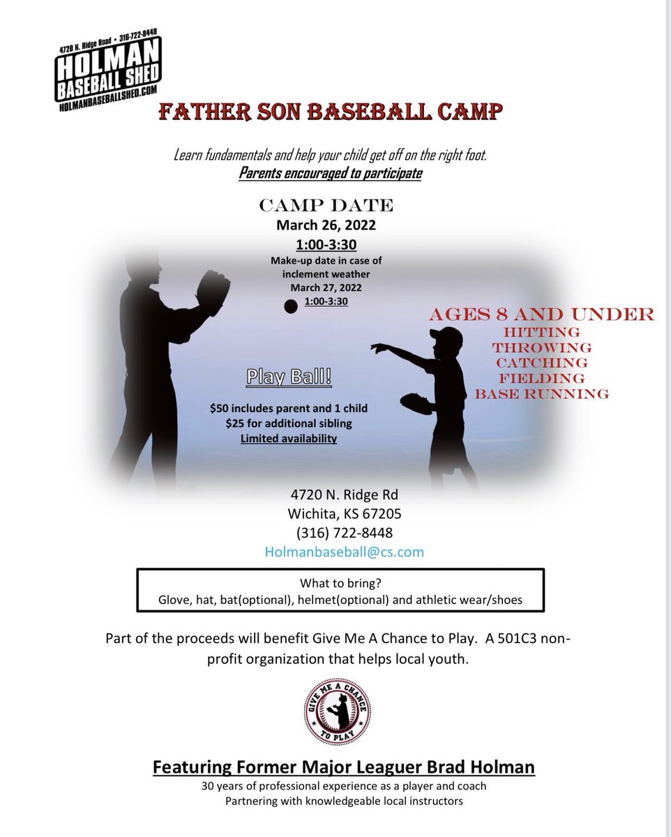 Father Son Baseball Camp