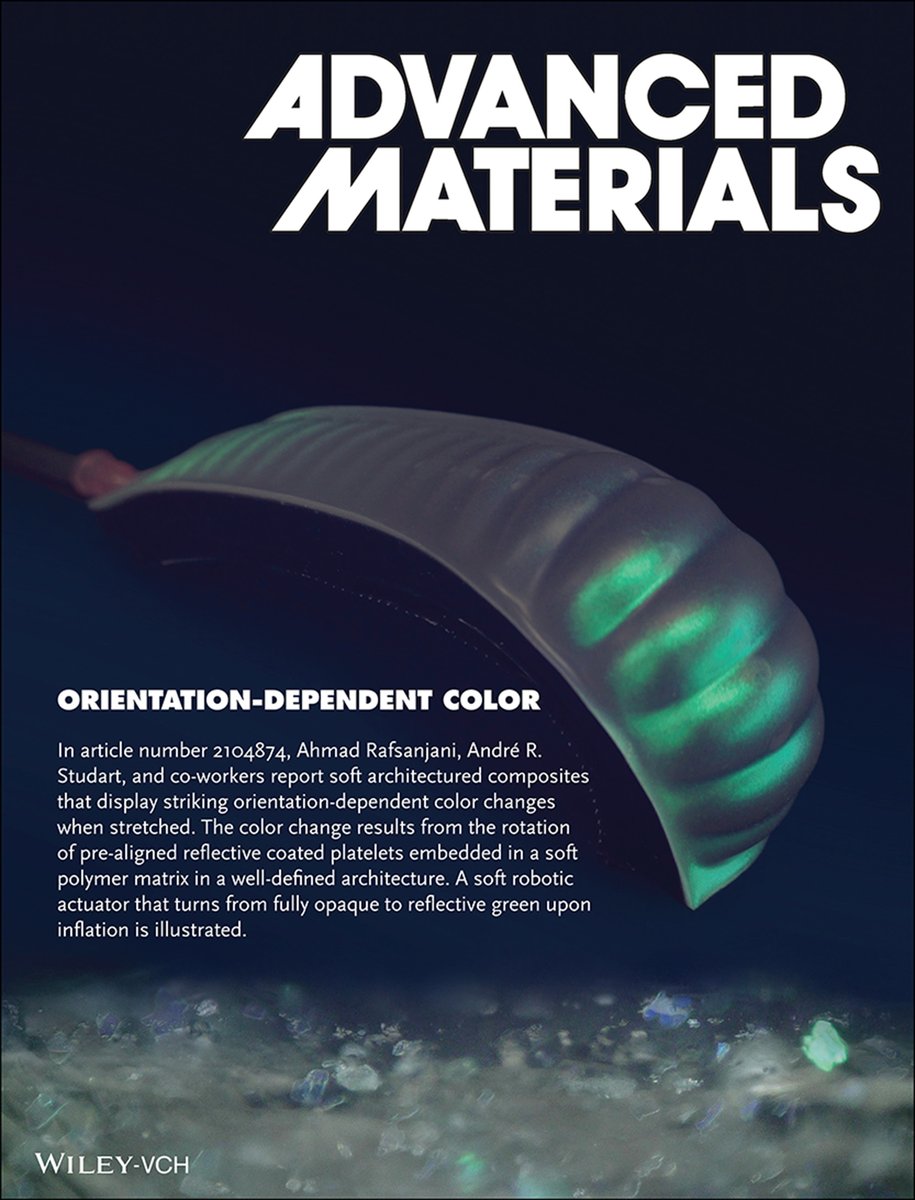 Ahmad Rafsanjani (@rafsanjani84) on Twitter photo The current issue of #Advanced_Materials @AdvSciNews featured our 🌈color-changing soft actuator on a frontispiece.
<a href="/Complex_Mat/">Complex Materials ETHZ</a> <a href="/ETH_en/">ETH Zurich</a> <a href="/ETH_Materials/">ETH Department of Materials</a> <a href="/SDUBiorobotics/">SDU Biorobotics</a>
<a href="/ErikPoloni/">Erik Poloni</a> <a href="/rafsanjani84/">Ahmad Rafsanjani</a> <a href="/studart_andre/">André R Studart</a>
#SoftComposites #SoftRobotics #SoftMatter #AIMatter The current issue of #Advanced_Materials @AdvSciNews featured our 🌈color-changing soft actuator on a frontispiece.
<a href="/Complex_Mat/">Complex Materials ETHZ</a> <a href="/ETH_en/">ETH Zurich</a> <a href="/ETH_Materials/">ETH Department of Materials</a> <a href="/SDUBiorobotics/">SDU Biorobotics</a>
<a href="/ErikPoloni/">Erik Poloni</a> <a href="/rafsanjani84/">Ahmad Rafsanjani</a> <a href="/studart_andre/">André R Studart</a>
#SoftComposites #SoftRobotics #SoftMatter #AIMatter