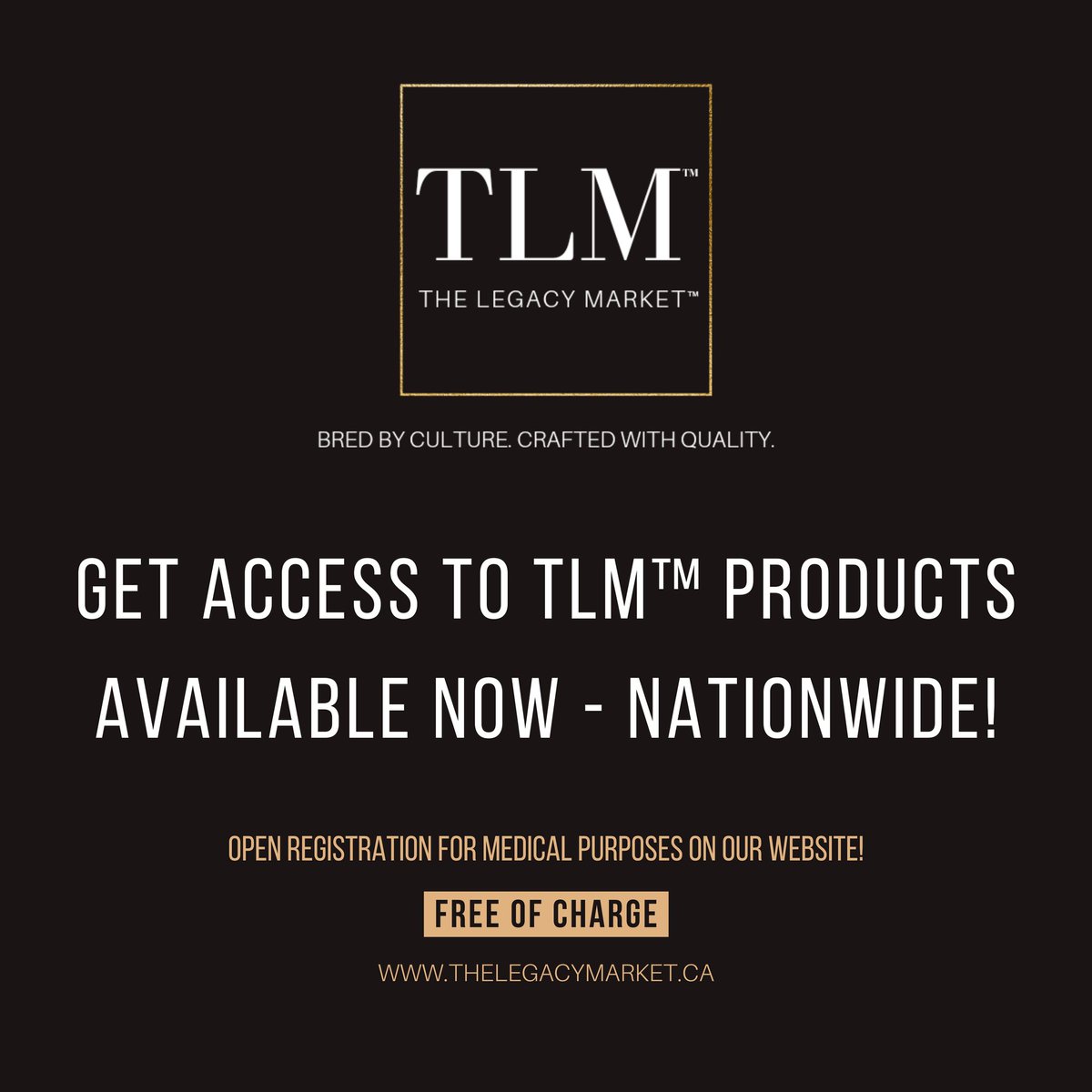 We have Health Care Practitioners on standby across Canada ready to provide you service &amp; registered within 5 to 7 days business days - FREE OF CHARGE! 🤞😤🤞

The Legacy Market™

Bred By Culture. Crafted With Quality.

TheLegacyMarket.ca