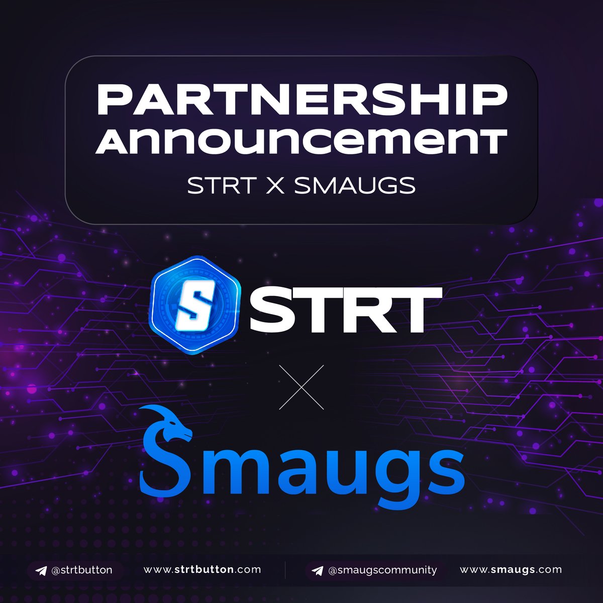 strtbutton's tweet photo. Proudly presents Smaugs @smaugsnft as one of our partners today!

They are well known as Worlds first AI-Powered marketplace where you can sell your digital assets as NFT Tokens in the digital world. 

Let's keep in touch and turn on our posts notification 🔔 https://t.co/fh5Zvvsfad