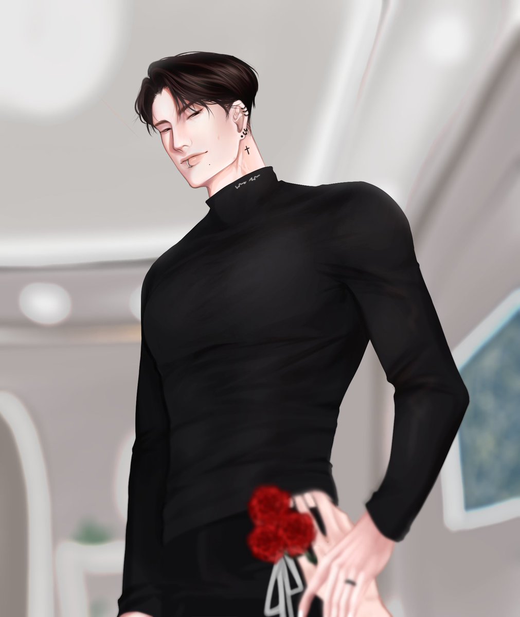 SUNDAY_SEV's tweet photo. (happy valentine ชวนsevค้าบบ💓🖐️/กุหลาบเหน็บเอว) https://t.co/Sy3ELijRsc
