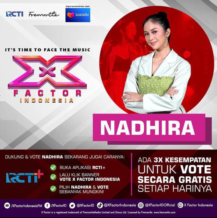 dhidhotz's tweet photo. Jgn lupa nonton &amp; vote terus @nadhiraulyaa di gala show 5 @XFactorID malam ini hanya di @RCTIPlus terimakasih tweeps ❤ https://t.co/GH3ogdibY4