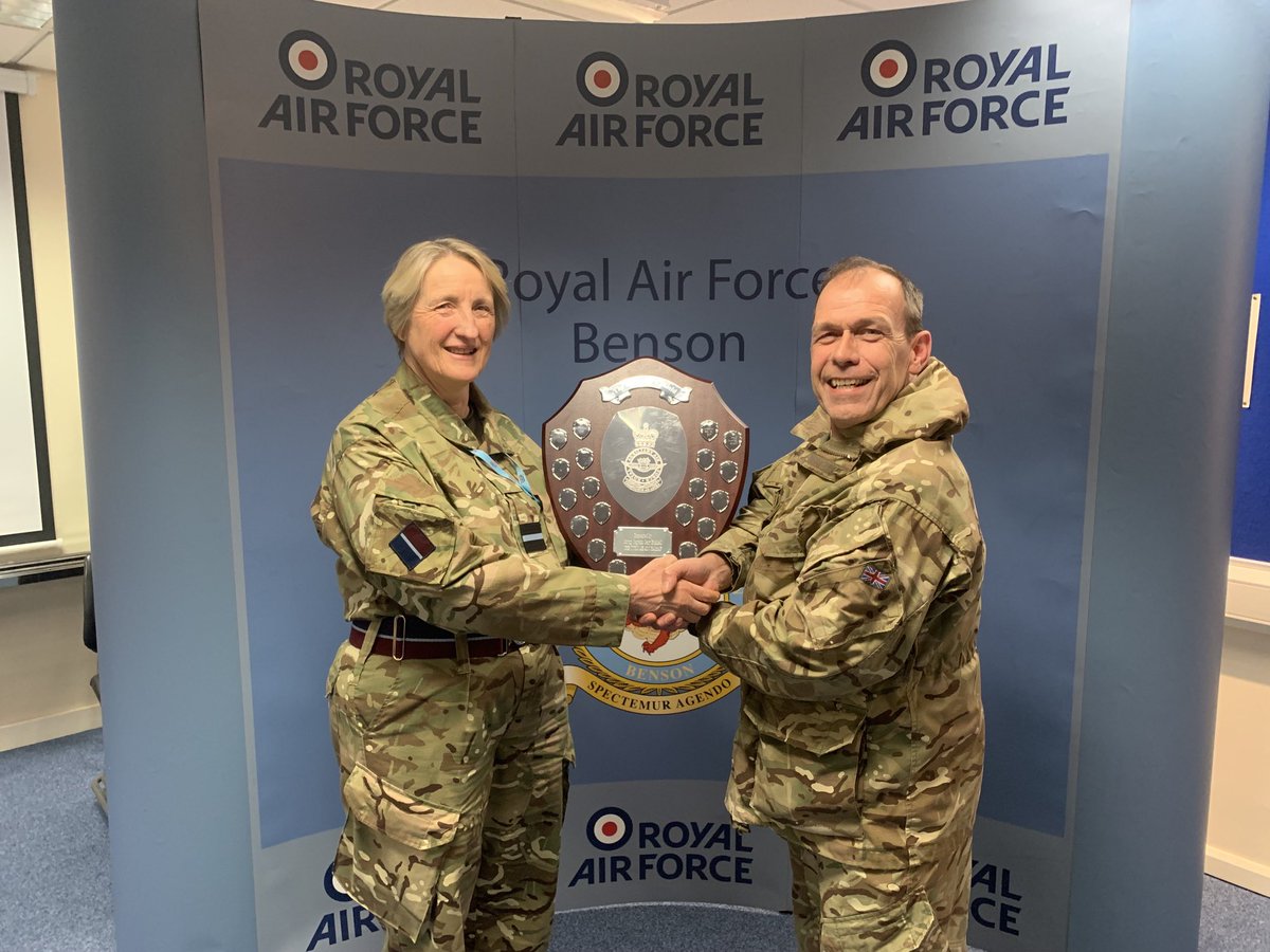 606Sqn's tweet photo. Congratulations to FS Fuller a 606 Sqn SNCO from ⁦@RAFBenson⁩ who has been awarded The Inspectors Shield. Awarded to the SNCO from across all RAF Reserves who has made the biggest contribution to enhance the good name of their unit and RAF Reserves. https://t.co/zaKfZI1n1o