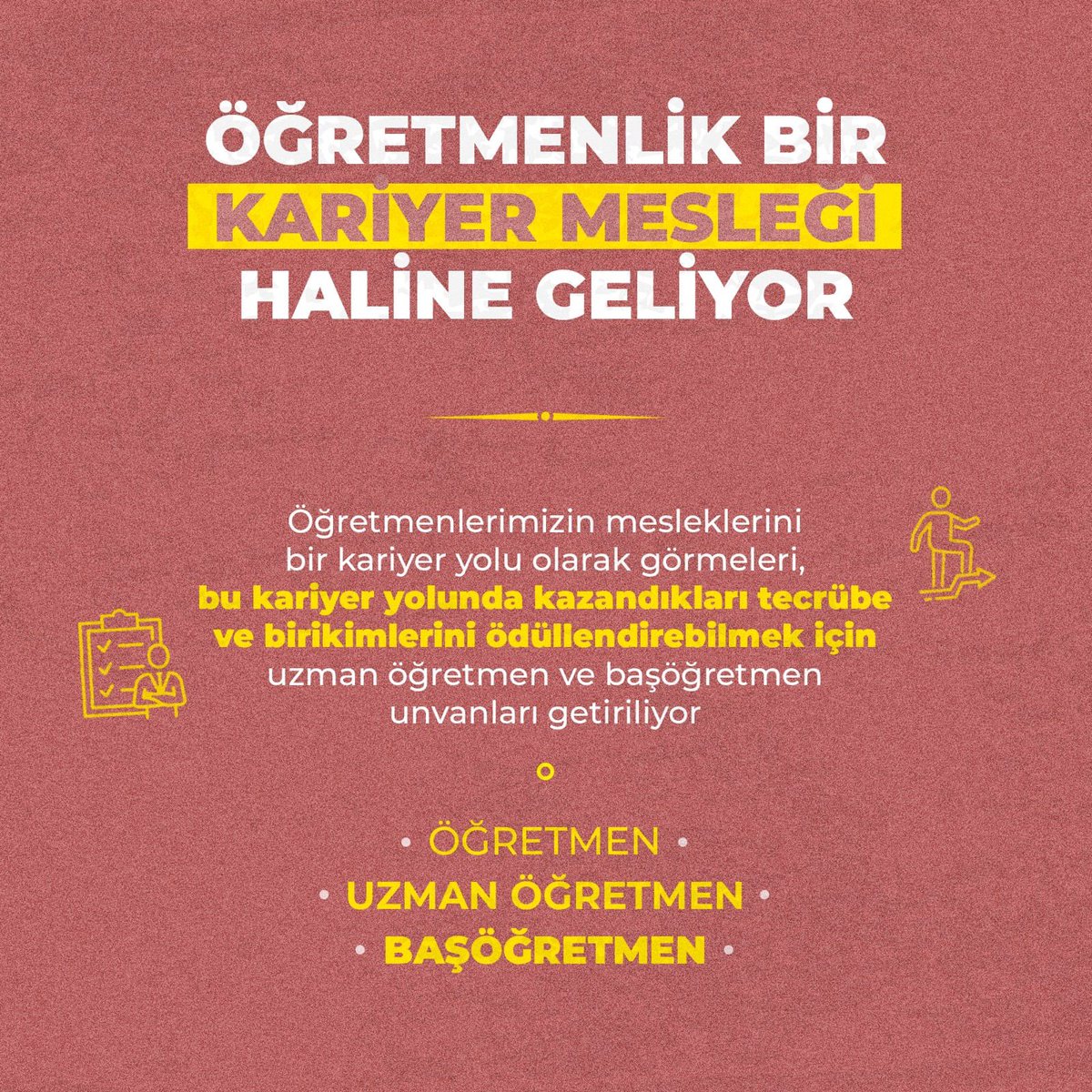 📌Öğretmenlik Bir Kariyer Mesleği Hâline Geliyor

#60YıllıkÖzlemSonaErdi

@serkangur_ist <a href="/tcmeb/">Millî Eğitim Bakanlığı</a>