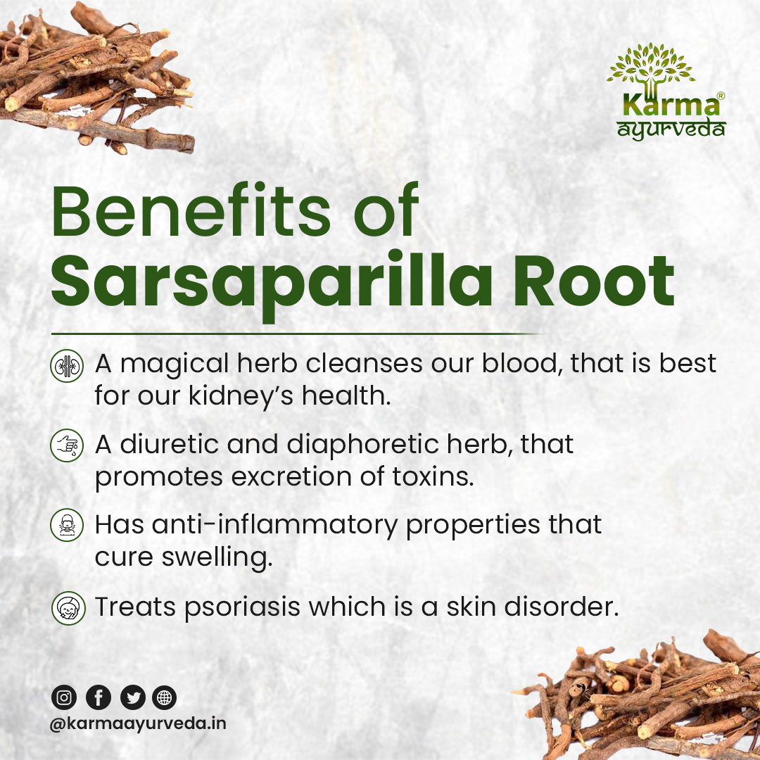 KARMA AYURVEDA on X: #Sarsaparilla #root is used to make medicine