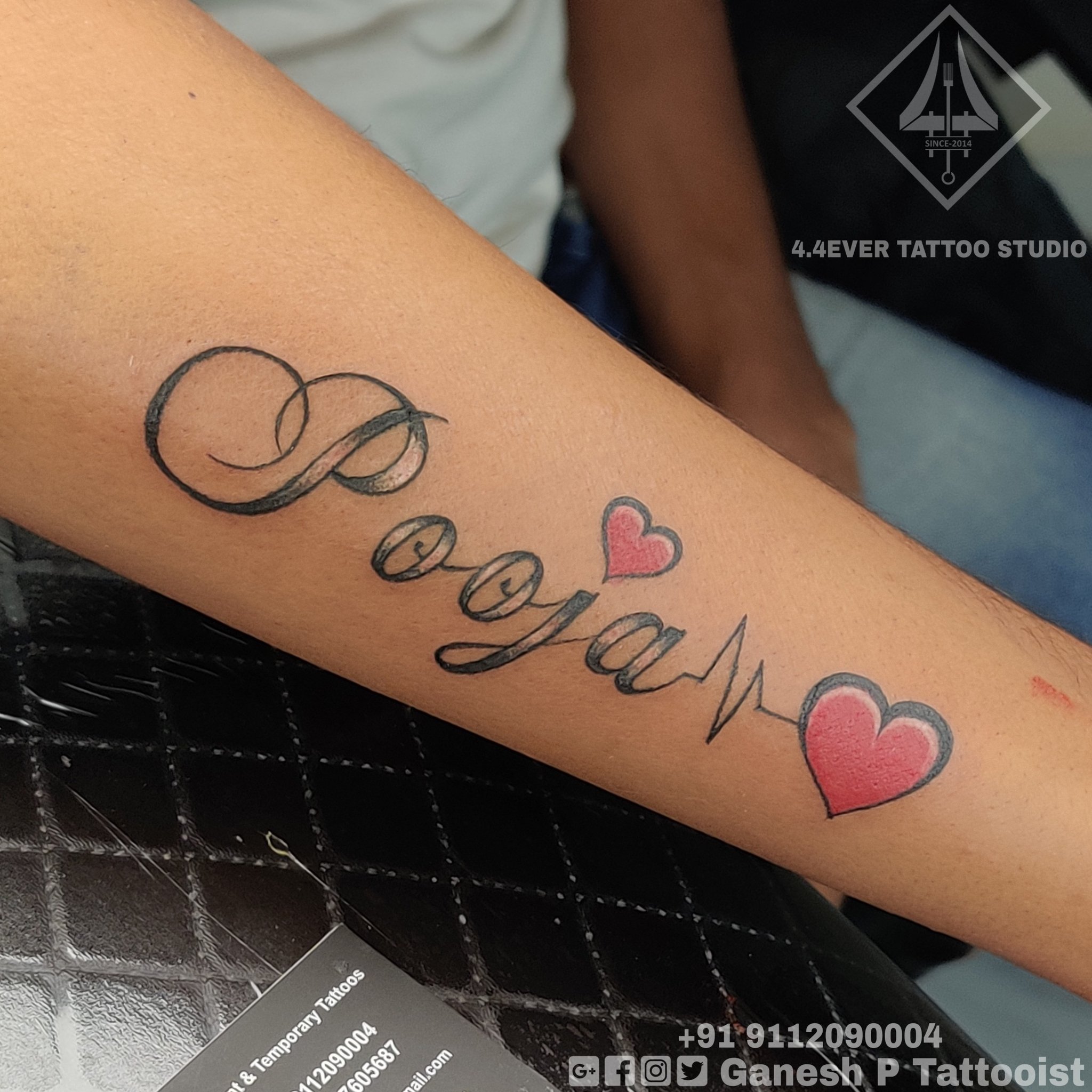 Pooja Name Tattoo  Tattoo on chest  Bombay Tattoo  YouTube