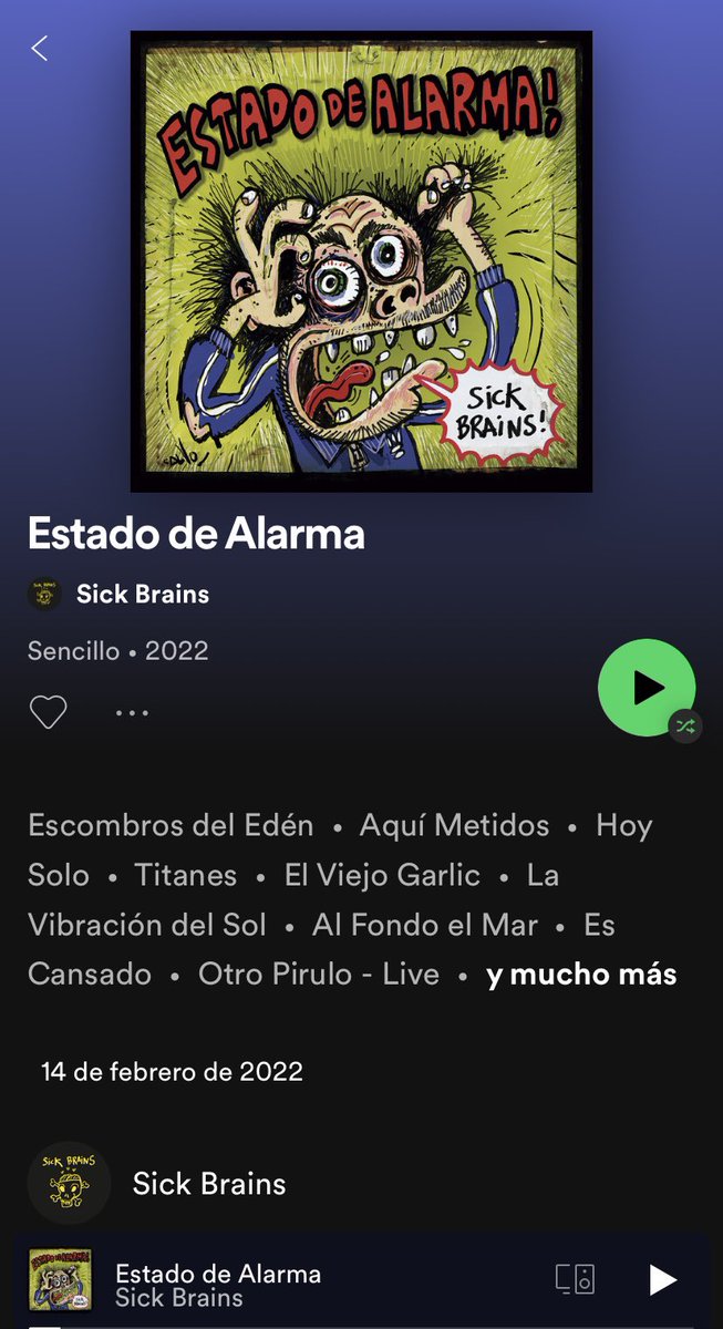 SickBrainsRock's tweet photo. #Listen #escuchaya #Spotify #Youtube #newEP #SICKBRAINS “Estado de Alarma”https://t.co/RYclUOGPQK https://t.co/Tm3QIe75YI