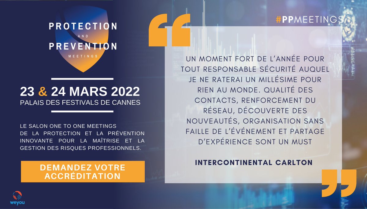 [📢 TEMOIGNAGES] 

"Un moment fort de l'année pour tout réponsable sécurité auquel je ne raterai un millesme pour rien au monde".
Merci <a href="/CarltonCannes/">CarltonCannes</a> pour ces quelques mots !

#safety #protection #ppmeetings #security …rotection-and-prevention-meetings.com/lt