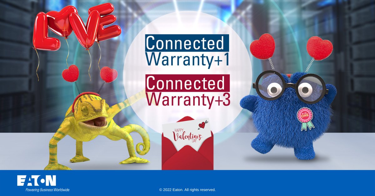 ¡Asegúrate de que tu #SAI no se queda solo en San Valentín! Tenemos la pareja perfecta: Cyber Secured Monitoring. Regístrate aquí y aprovecha nuestra prueba gratuita de 90 días. eaton.works/3Bitxwg