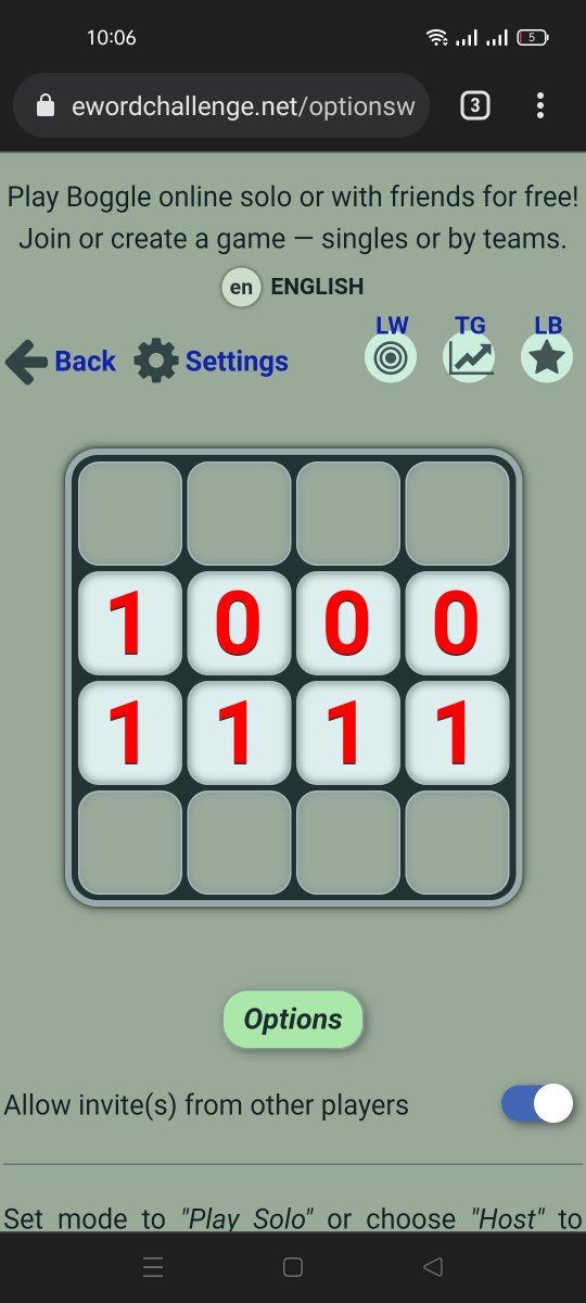 143 means "I love you". In binary, it is 10001111. Happy hearts day! 🥰
#boggle #boggleonline #playboggle #wordgame #wordfactory