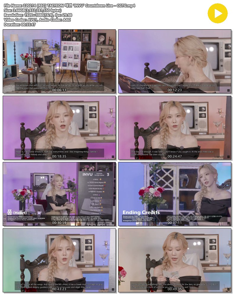 220214 [REC] TAEYEON 태연 ‘INVU’ Countdown Live - CGTG.mp4 mgnet.me/eqx97ob