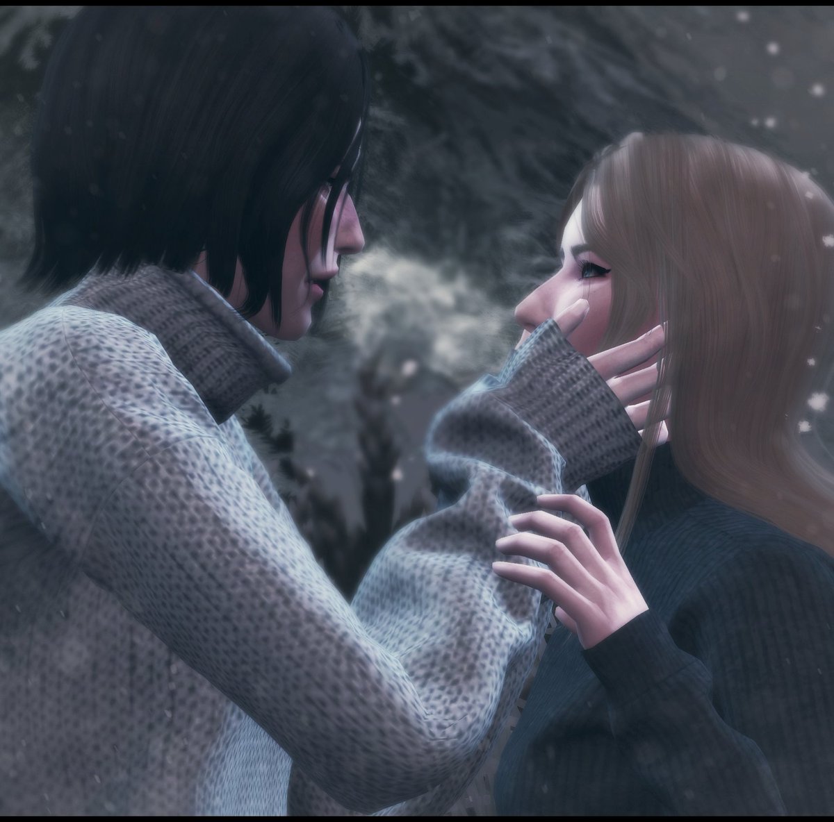 shirlia666's tweet photo. #sims4 #oc #love #wintar #girl #LGBT "Мне холодно без тебя..." https://t.co/ZUmdLIBia9