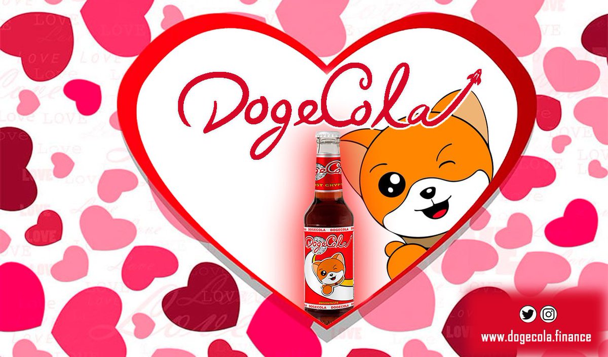 doge_cola's tweet photo. Happy Valentine's Day!!!

All you need is love. But a little bit of #DogeCola now and then doesn't hurt...

There is no remedy for love but to love more! #HappyValentineDay #ValentinesDay2022
#ETH
#NFTs https://t.co/Sfa6OhxyNj