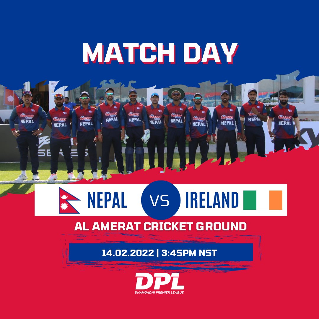 dpldhangadhi's tweet photo. 🚨 MATCH DAY 🚨
🇳🇵 Good Luck Nepal!
🇳🇵 @CricketNep vs. @cricketireland 🇮🇪
#NepalvsIreland #NEPvsIRE #NepaliCricket #DPL #DPL4 #CricketInNepal https://t.co/g2hbPX9YQG