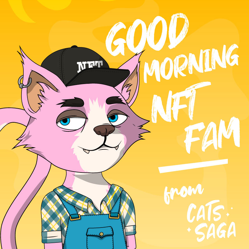 Tell me why I don't like Mondaaaaays Tell me why... 
Ah no wait, is always a good day when you work with NFTs😺

Good morning Fam !! from <a href="/Cats_Saga_NFT/">Cats Saga Official NFT</a> 

#NFT  #NFTartist #Bullish #NFTs #NFTMarketplace #nftmarketing #upcomingNFT