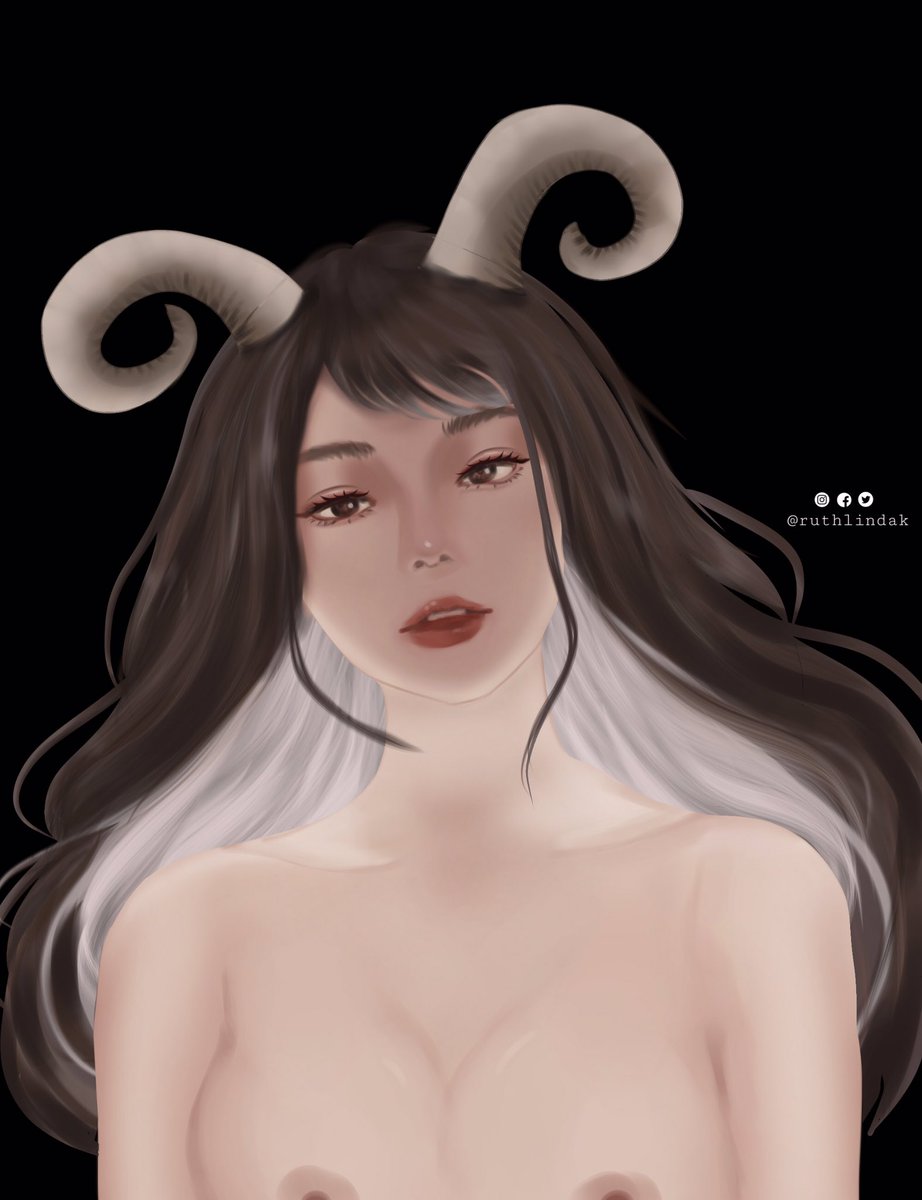 Aries from My zodiac series 
#Zodiac #aries #digitalart #semirealistic