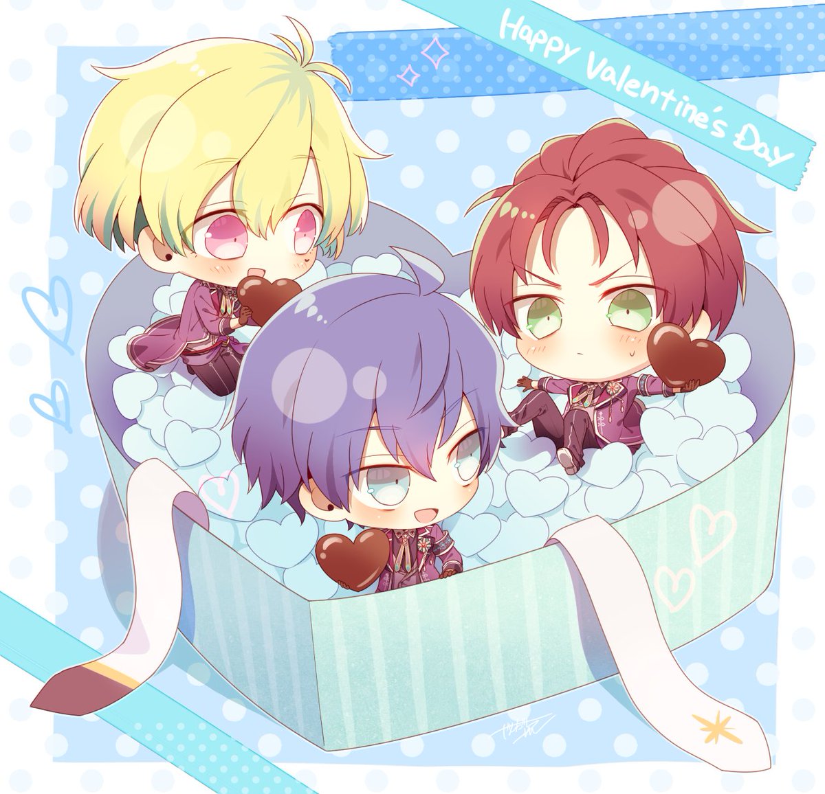「ハッピーバレンタイン C.FIRST💙 」|じゃんだら琳のイラスト