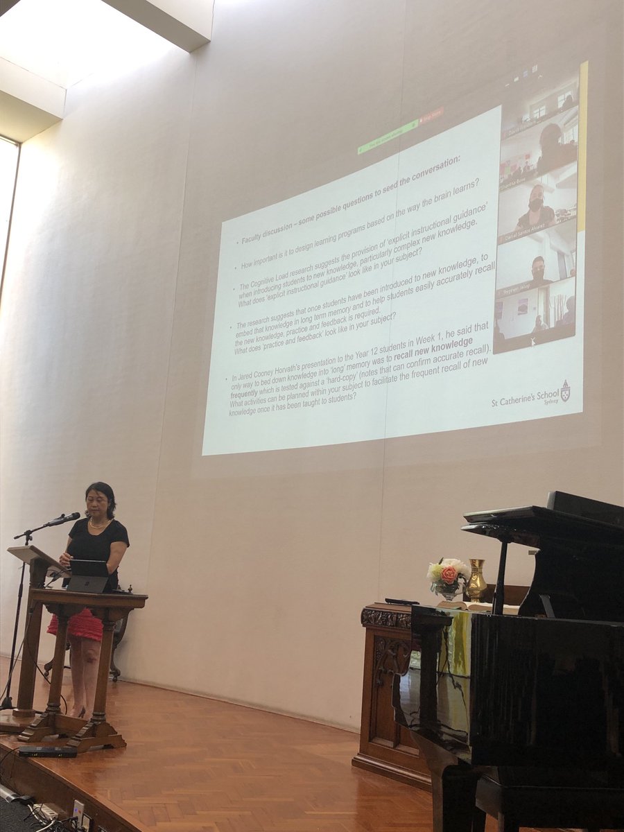An #engaging &amp; #collaborative #PL session was held this afternoon for the ⁦<a href="/StCatherinesSyd/">St Catherine's Sydney</a>⁩ senior school teachers about the importance of #cognitive load theory. Thank you ⁦<a href="/beacartlidge/">beabie</a>⁩ for leading us.