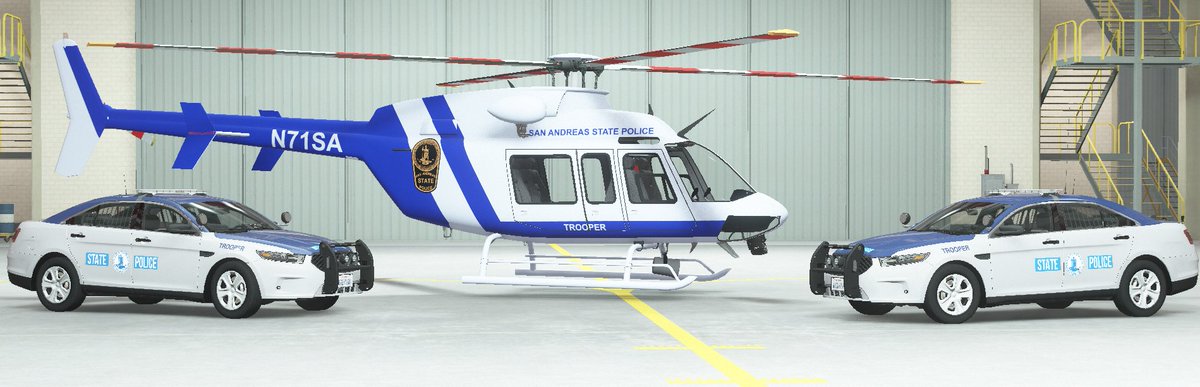 BlueMountainRP1's tweet photo. Our New State Police Aviation Helicopter Next to Our Road Division https://t.co/Ha2hCoXHWY