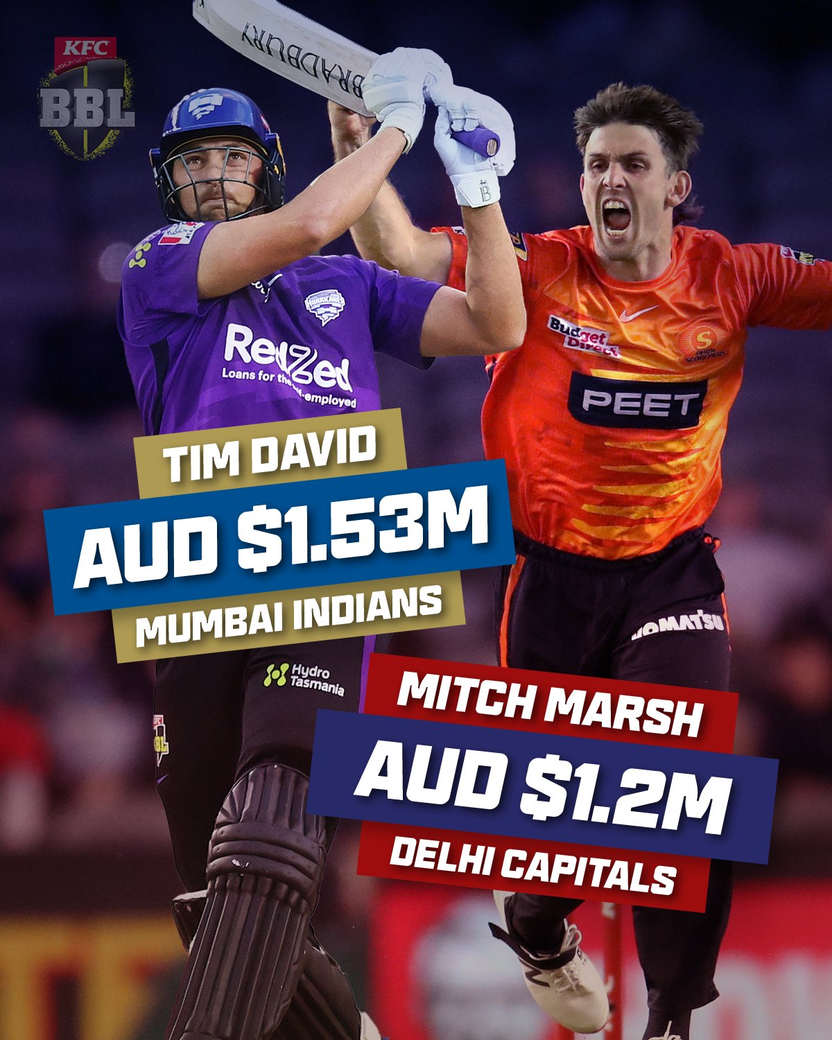 KFC Big Bash League on Twitter "ICYMI, Tim David and Mitch Marsh hit