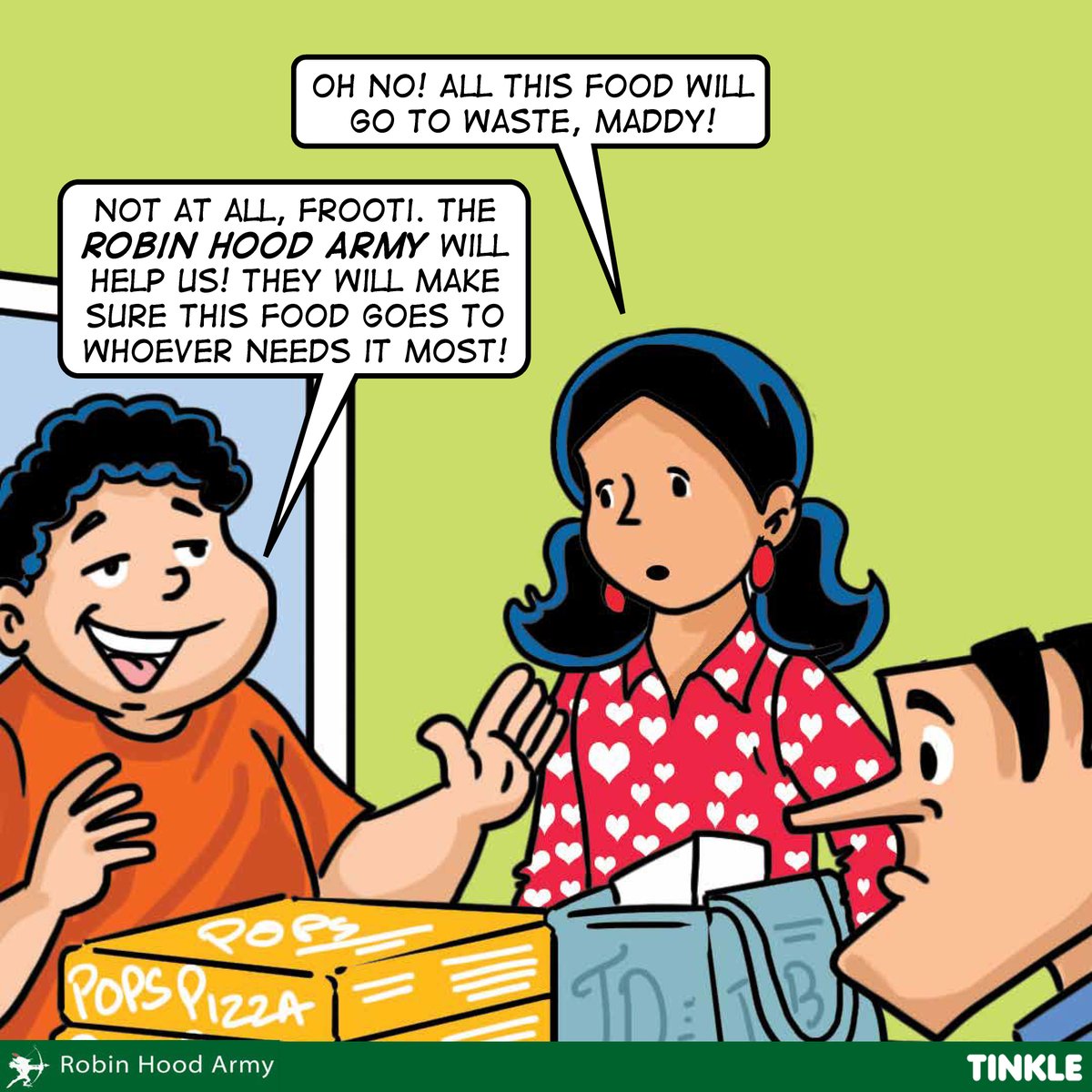 TinkleMagazine's tweet photo. Tinkle is proud to associate with Robin Hood Army! @rha_india

To join the RHA or donate surplus food, WhatsApp them at +91 89719 66164 or sign up at https://t.co/1sWBSYN2hf

#RobinHoodArmy #BeARobin #SignUp #Suppandi #TinkleComics https://t.co/NxHHw7T9IX