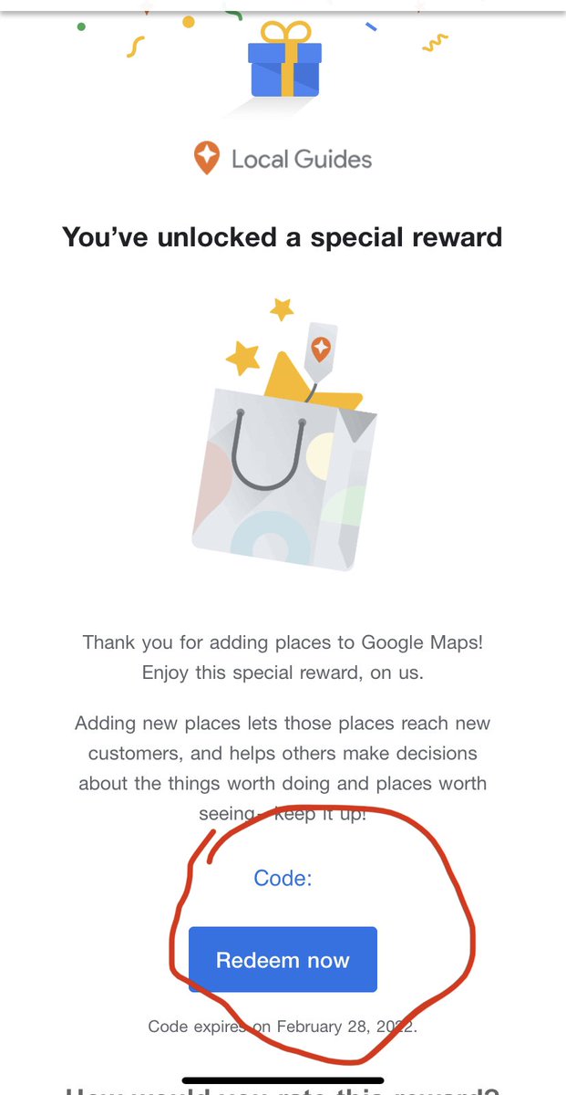 VISHHALISHERE's tweet photo. @Google @GoogleIndia Hi We are regular contributor on google Today we received mail from google for claiming rewards But there is no redemption code Please help how we can redeem. https://t.co/hKvcNlsp5o