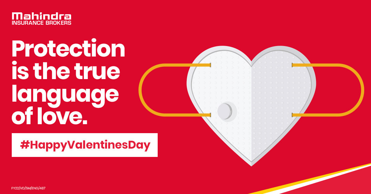 mahindra_insure's tweet photo. Happily ever after starts with a small step. This Valentine’s Day, wear a mask; to protect yourself and your loved ones.

#HappyValentinesDay #ValentinesDay #Valentines #Protection #Love #Protect #Velentines2022 #CelebrateLove #LoveLanguage #Mahindra #Insurane #Brokers https://t.co/dckIUIoDiJ