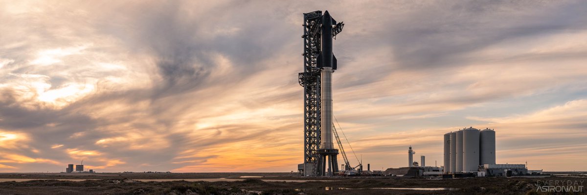It’s hard to explain what it’s like to be on a beach in Texas &amp; see the world’s largest rocket just standing there. And to watch the sun set behind it. Breathtaking doesn’t do it justice nor awe inspiring. Uncontrollable sense of pride and excitement, almost a hysteria of sorts.