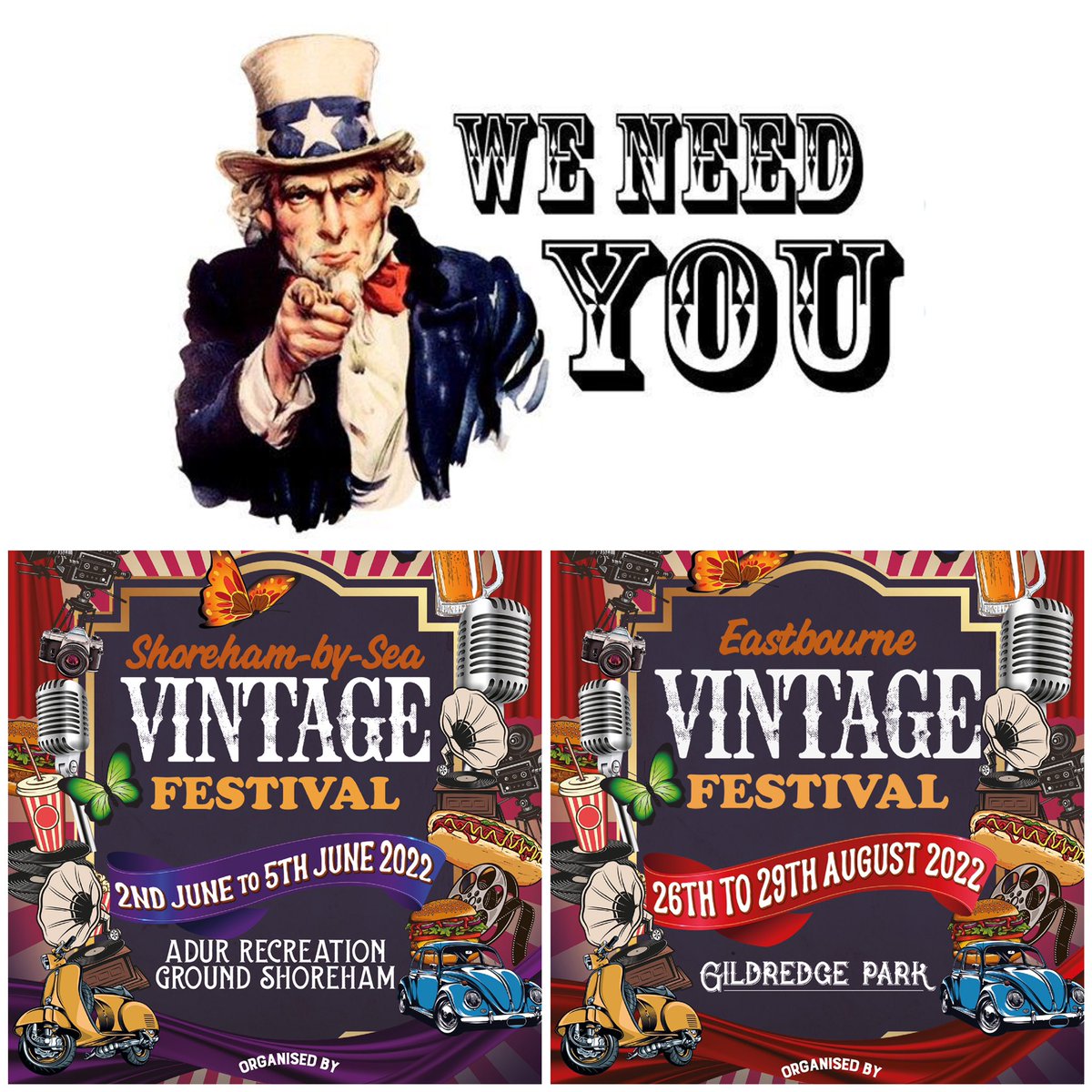 Faiza21's tweet photo. 📣📣📣 Applications are still open &amp; we need you for our 2022 vintage &amp; music festivals are set for huge tickets sales.We have various great opportunities open to you. To apply email us at info@carrotevents.co.uk with images of your setup &amp; socials. 🎩👛🍕🍗🍿🎼🛵💽🎪👗🎡🕰🎠📺🚗 https://t.co/tvsI4vjWKu