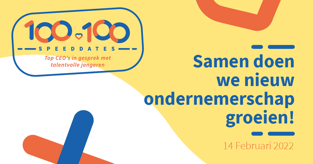 💯 <a href="/ASATT_EU/">A Seat At The Table</a> en Voka bundelen vandaag de krachten en brengen 100 top CEO’s en politici virtueel samen met 100 jongeren in 100 speeddates.

In samenwerking met @Technopolis_Be. 

#samenondernemen #100x100