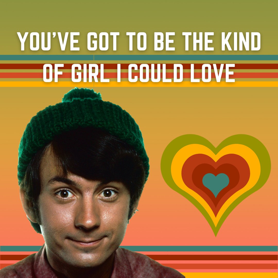 TheMonkees's tweet photo. #HappyValentinesDay from your favorite #Monkees! Send some love to your sweetheart with a #valentine and celebrate with Apple Music’s #THEMONKEES ESSENTIALS: https://t.co/QnBpg7OjzY #MonkeesMonday

📸: Silver Screen Collection/Michael Ochs Archives/NBCU Photo Bank/Getty Images. https://t.co/AiR2JijcYo