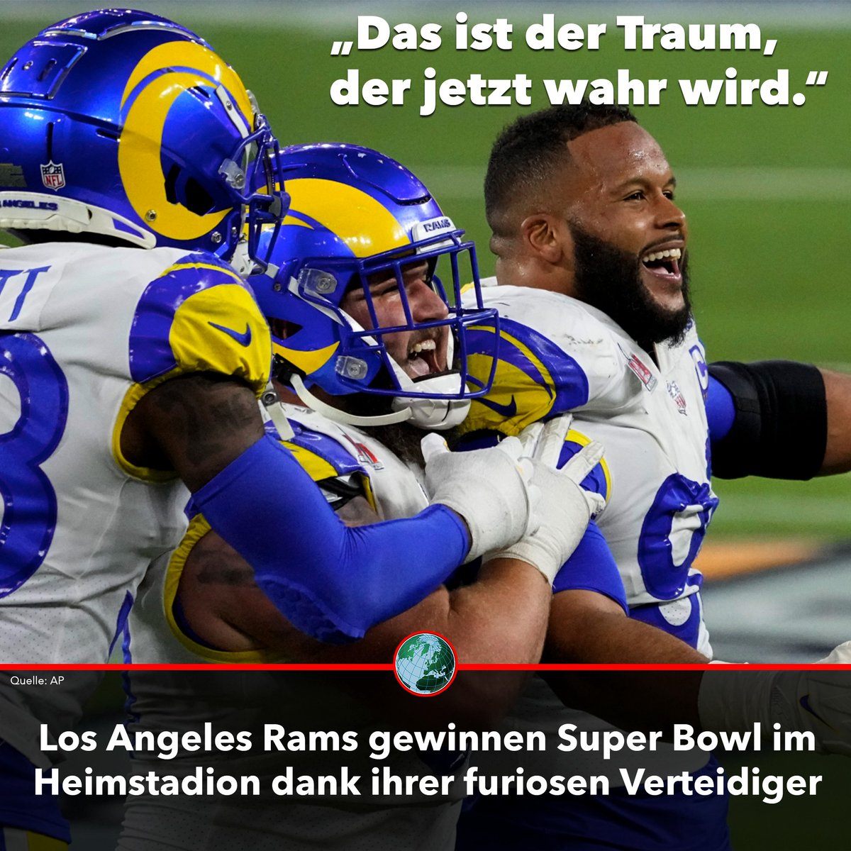 Hier findest du den Live-Ticker mit allen Informationen >>> bit.ly/3rM9vH9 #superbowl2022 #superbowl #LosAngelesRams #SeanMcVay