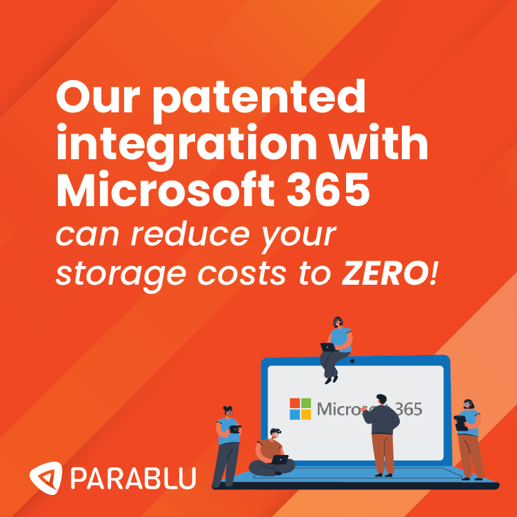 ParabluInc's tweet photo. Parablu's unique integration with #Microsoft365 offers sustainable, scalable, and cost-effective data protection through backups - https://t.co/mWJoa1J5w7 https://t.co/NntaMFoU0c