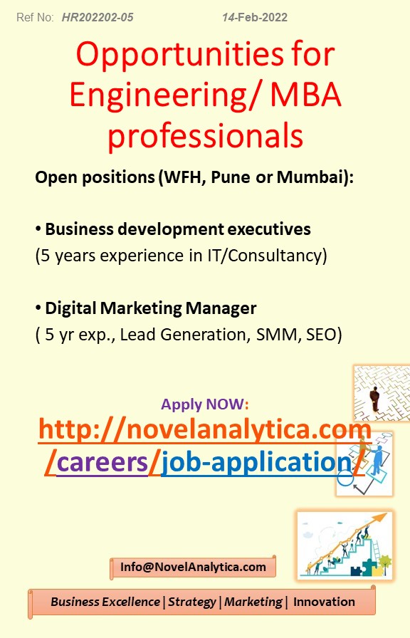 NovelTechSer's tweet photo. #Job #career #vacancy #businessanalysts #dataanalyst #hrm #businessdevelopment #businessmanager #digitalmarketing #marketing #consultancy #ERP #CRM #SaaS https://t.co/nJ1CW7eBNY