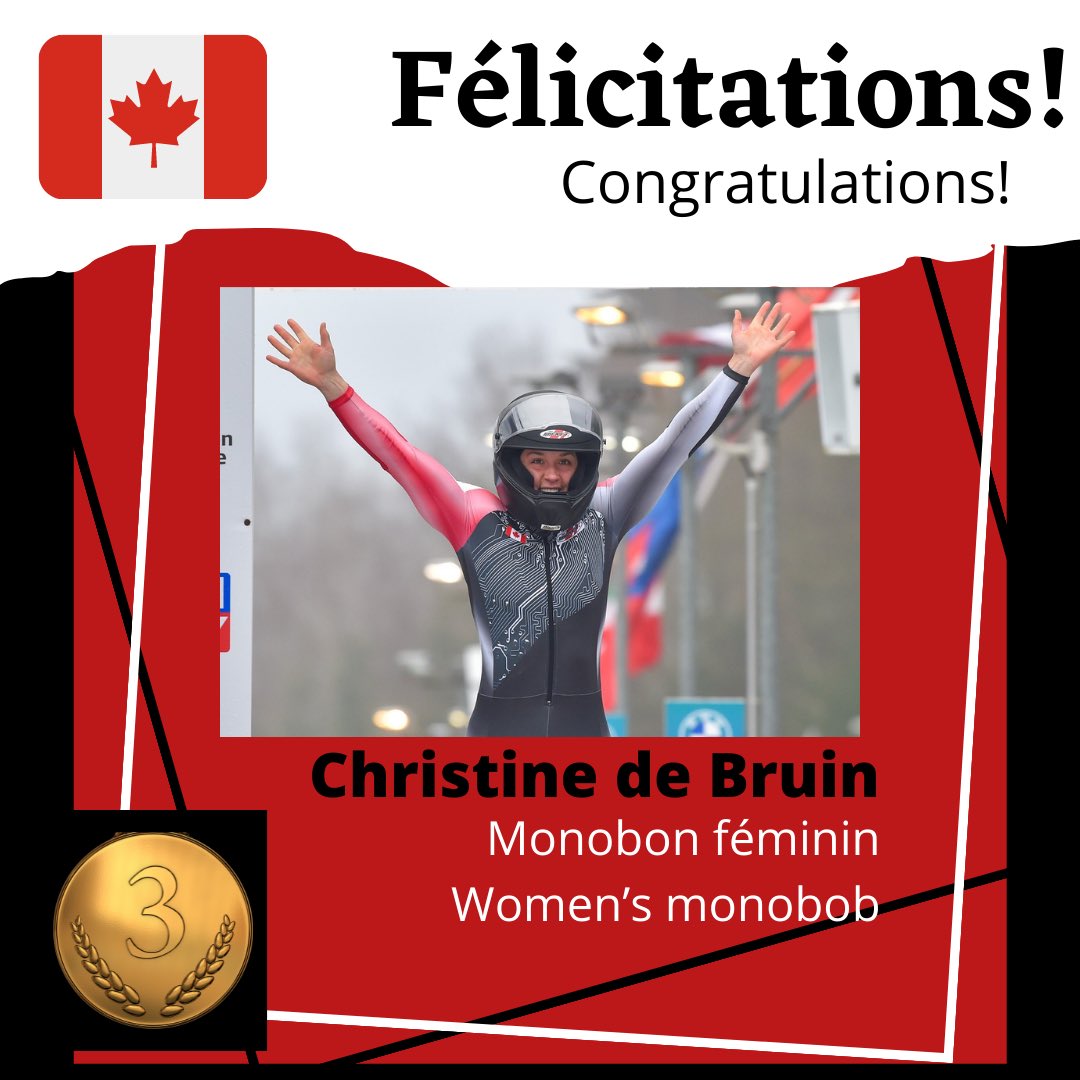 FrancoSol8's tweet photo. Christine de Bruin (32), Edmonton, Alberta 🇨🇦 
Une dixième médaille de bronze pour le Canada et une première médaille dans ce sport. 

A tenth bronze medal for Canada and a first medal in this sport. 

#équipecanada
#teamcanada
#winterolympics2022 
#beijing2022 https://t.co/qkiICU0VSV