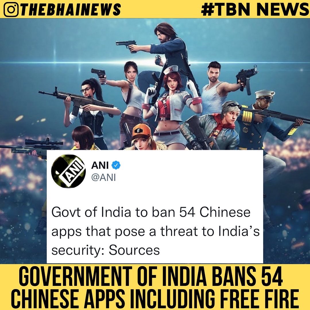 RT @TheBhaiNews: Free Fire Banned By Government Of India

#freefireban #freefireindiaofficial https://t.co/iMixwi9uby