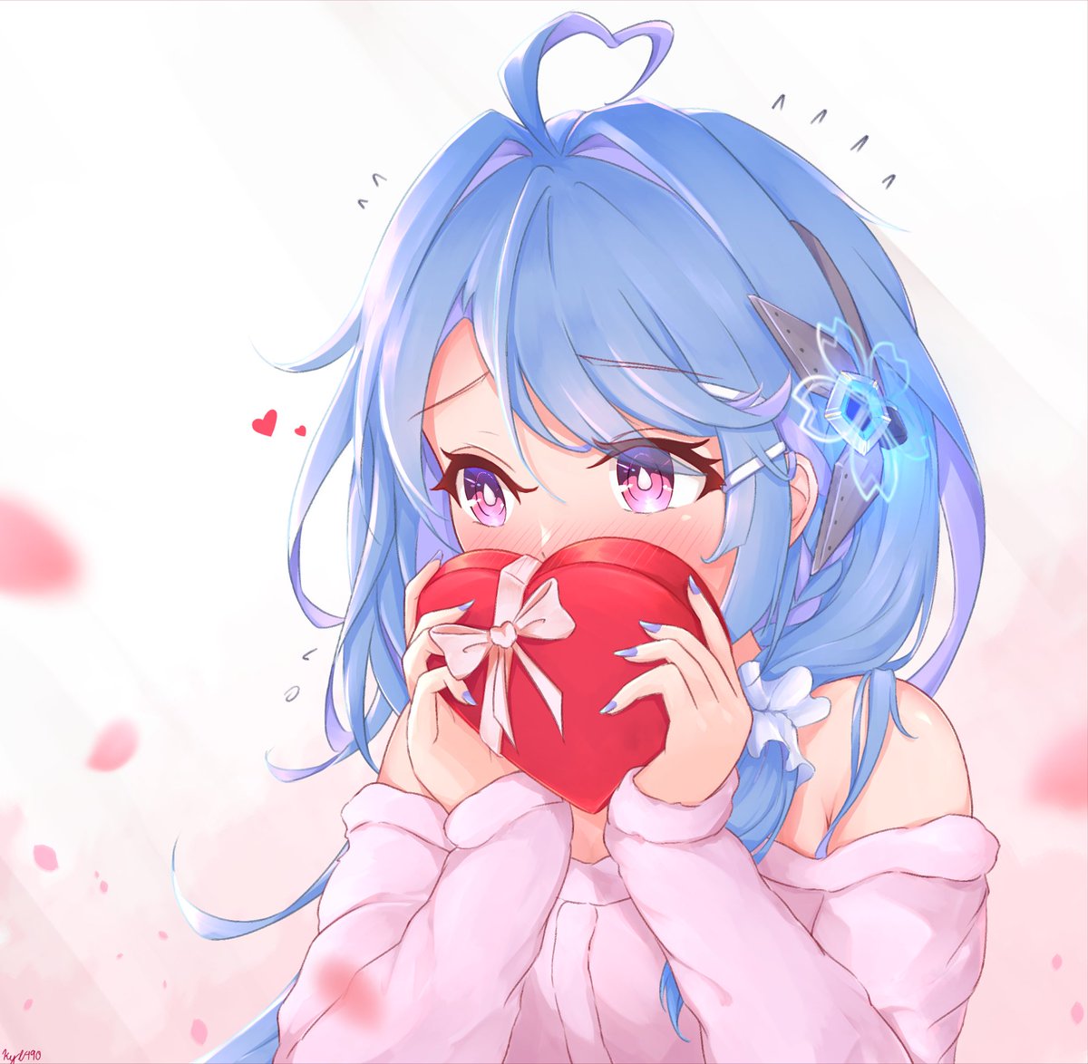 Kyl4900's tweet image. "Commander, I made this chocolate the way you said you like it... so, I hope you like it!" 
Happy Valentines from Helena❤️

#AzurLane #アズールレーン