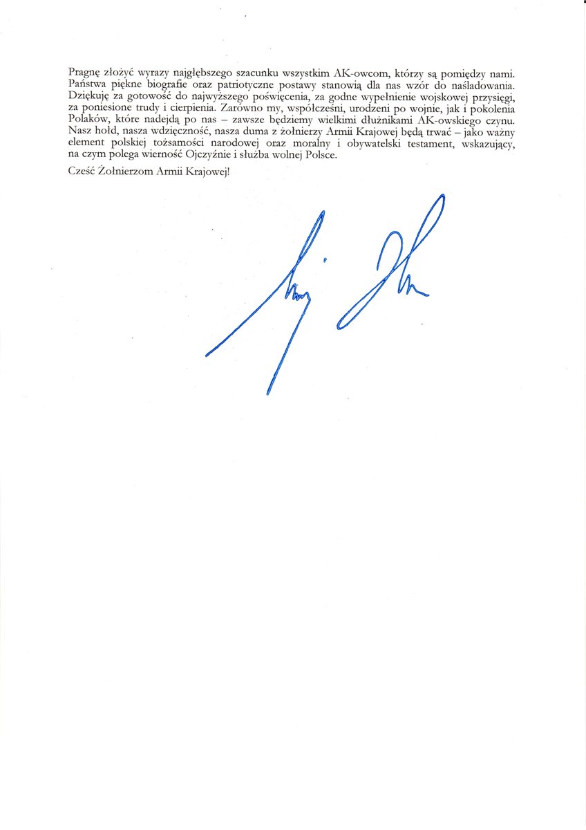 Przesłanie Prezydenta RP w związku z 80. rocznicą powstania Armii Krajowej 🇵🇱
