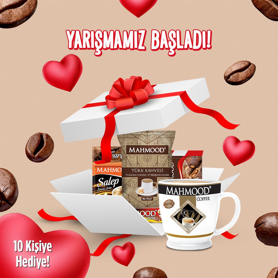 Sevgililer Günü Yarışmamız Başladı! 
Sevdiğiniz ile beraber nice 40 yıl hatrı olan günlerde keyifle kahvelerinizi yudumlayın diye bizden Sevgililer Günü’ne özel Mahmood Coffee Kahve Seti hediye! Üstelik 5 kişiye…