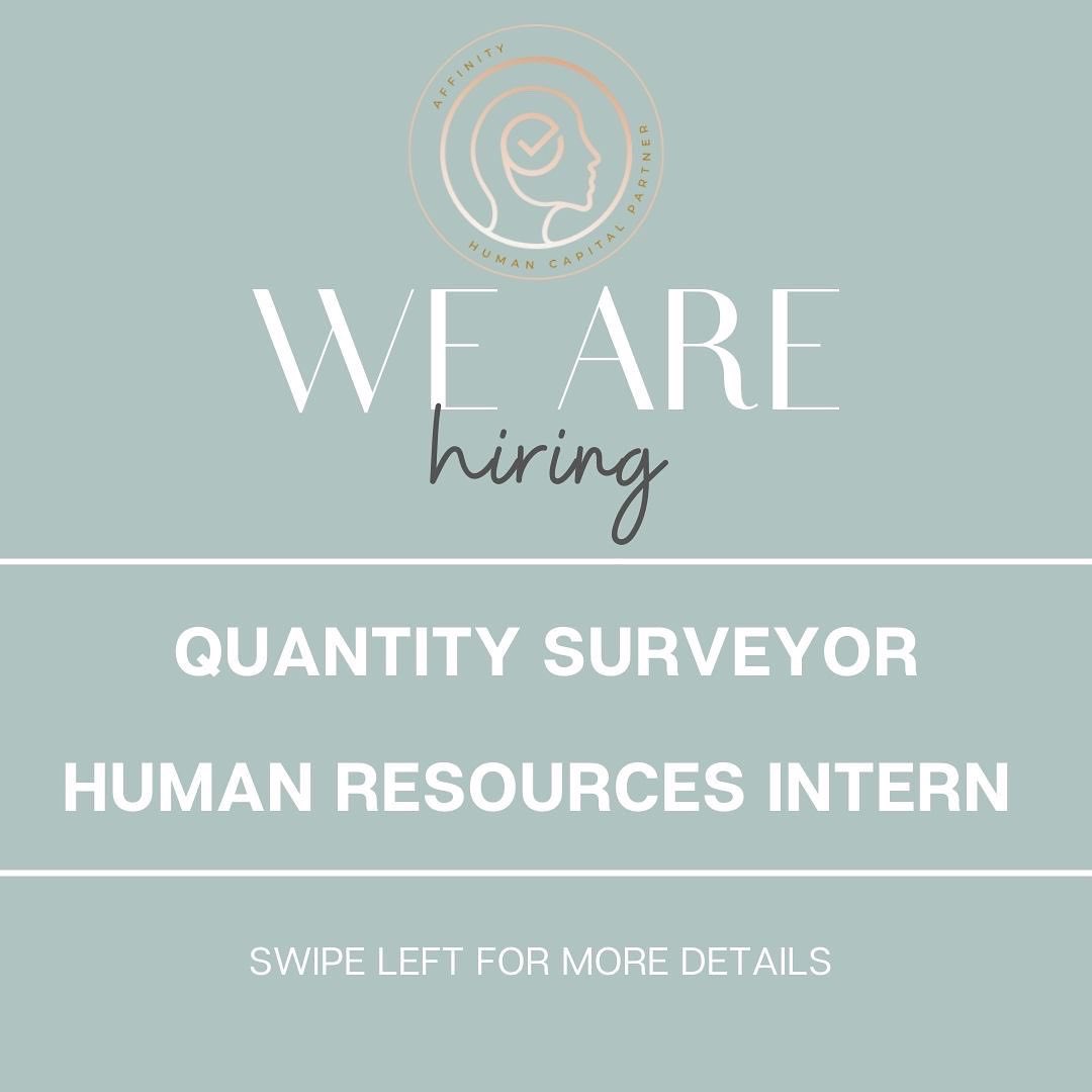 AffinityHuman's tweet photo. We are hiring! Like. Share. Apply. 

#JobSeekersSA #Job #applynow #HRSocialHour #jobfairy #JobSearch https://t.co/pnia4RZSrH