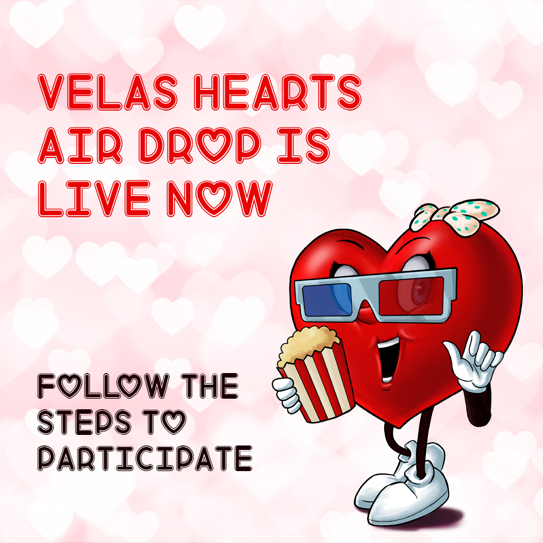 Lucky winners to get Velas Hearts NFT worth 250 VLX for free !!!🤩. All you need to do is:
1. Like this Tweet
2. Retweet
3. Comment &amp; Tag 3 Friends
4. Mention your wallet address
NFT collection available exclusively on <a href="/FlipMy_Art/">FlipMy.Art</a> 
#NFT #Airdrop #NFTGiveaway #nftgifter #FreeNFTs