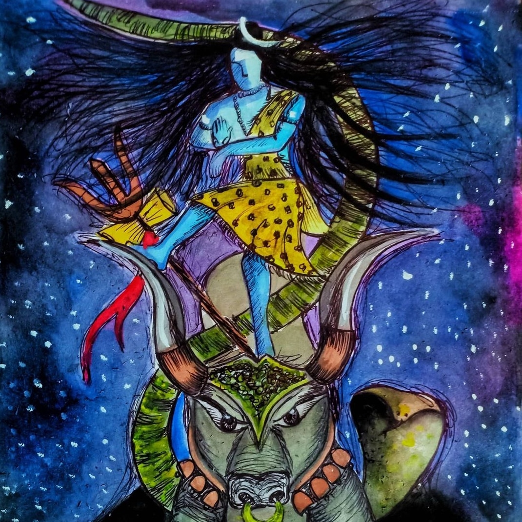 _artisticalpha_'s tweet photo. @mikethelion_nft Shiva is the God of destruction, and everything in the end is converted into ashes. Therefore, it represents that everything, in the end, can be reduced to ashes. To buy this NFT go to opensea link https://t.co/r0JJYm5KEm https://t.co/HtcLKSR2MS
